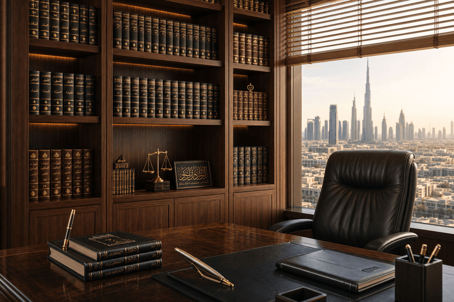 Law library in the Al Houby office, Dubai